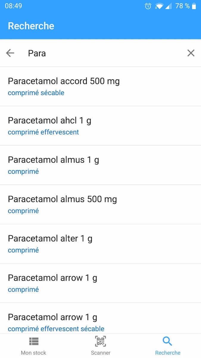 capture de l'écran Scanner